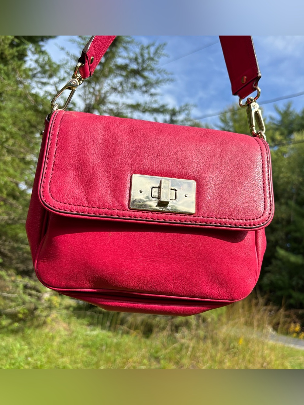 Kate Spade Classic Red Leather Shoulder Bag